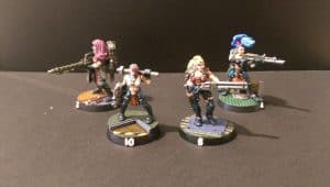 Necromunda - Four Escher fighters